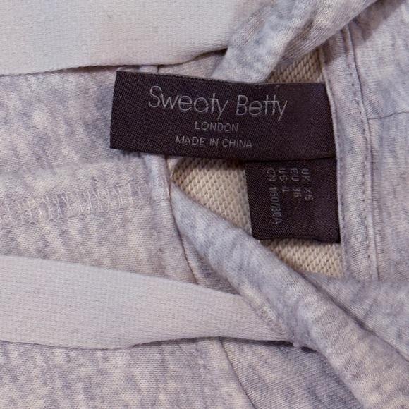 Women’s SWEATY BETTY heathered gray longline tunic hoodie- Size 4 - Picture 4 of 7